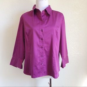 apostrophe stretch women’s shirt 3/4 sleeves